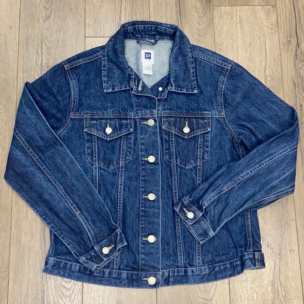 Gap Factory Women's Classic Medium Blue Denim Jean Jacket